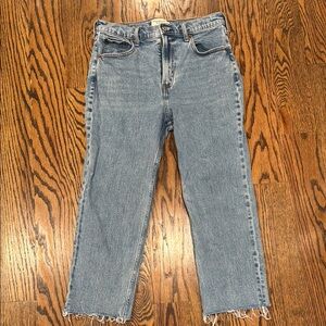 Abercrombie & Fitch Blue Ankle Cropped Jeans